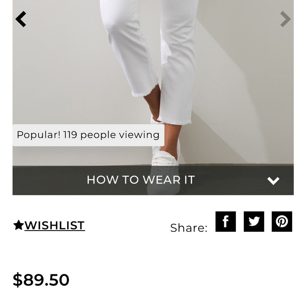 Chicos So Slimming Girlfriend Crop white jeans